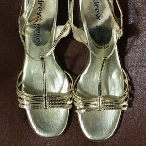 Vintage 1960s Andrew Geller Gold Metallic Sandals